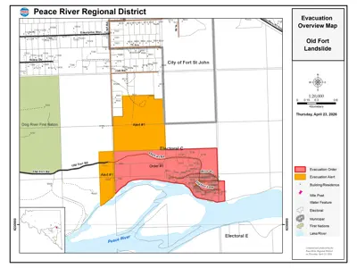 Old Fort Landslide Overview map