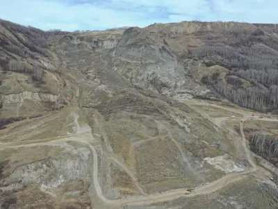 View of the Old Fort Landslide May 1 2026.
