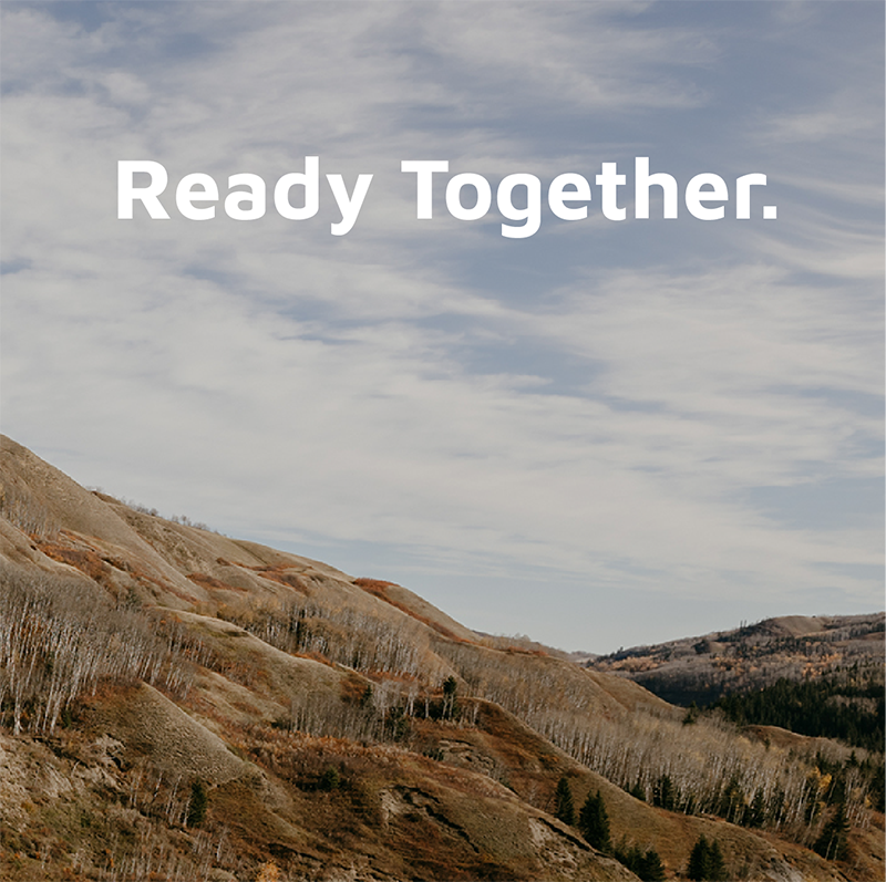 A project image for the PRRD's Hazard, Risk and Vulnerablity Analysis project featuring rolling hills in autumn with 'Ready Together' in white text top right.