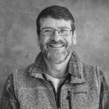 A black and white headshot of PRRD Electoral Area D Director, Leonard Hiebert.
